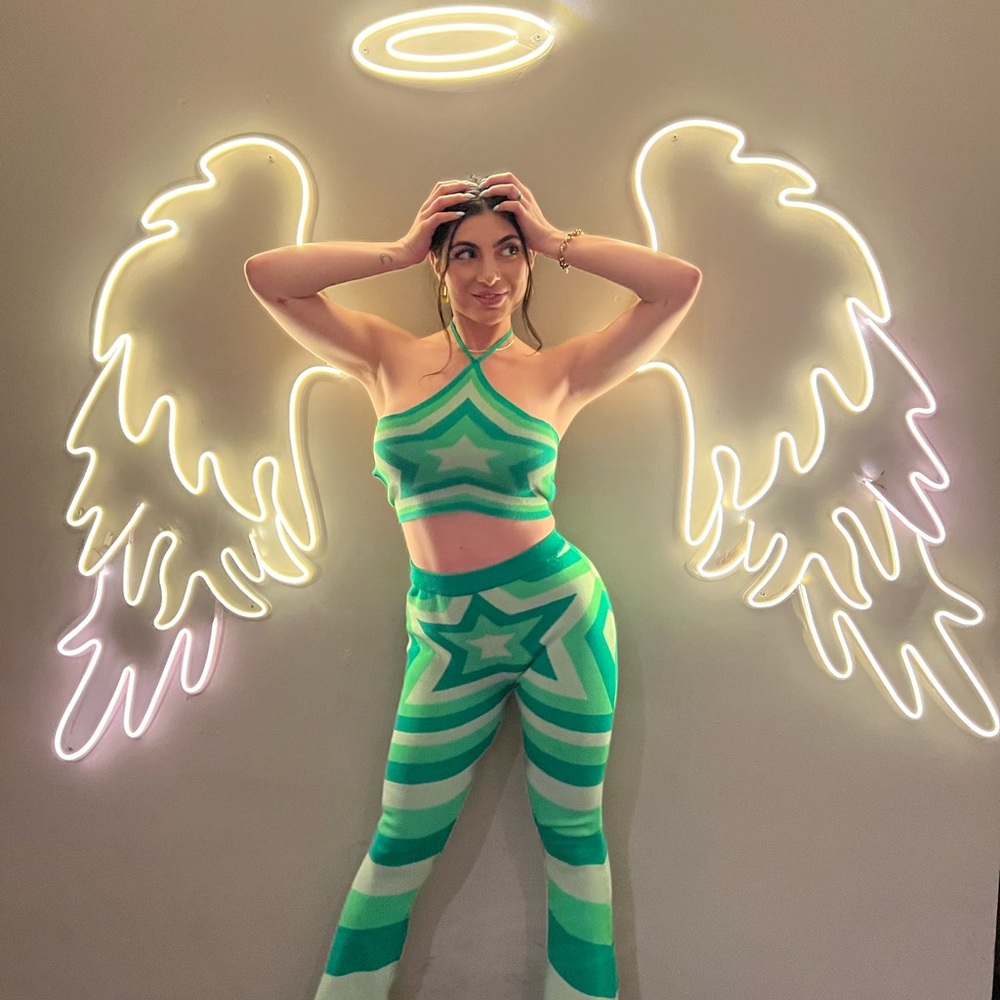 Green Star Patterned Women's Set - image 4